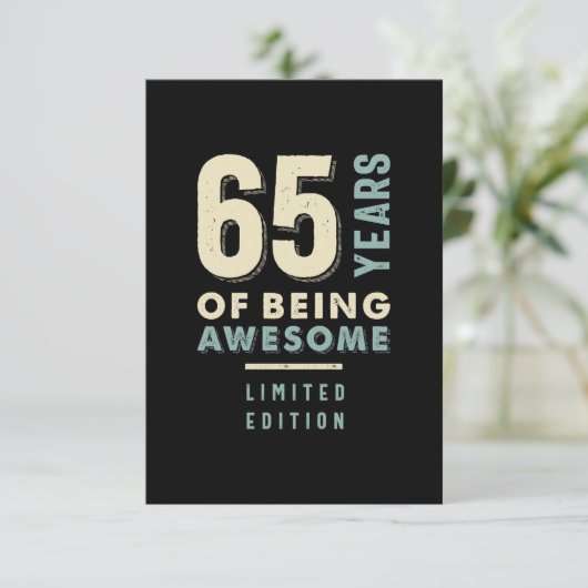 Cartons Réponse 65 ans d'être génial - 65e anniversaire (Debout devant)