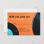 Cartons Réponse 80s Retro Vinyl Record Mariage (Devant)