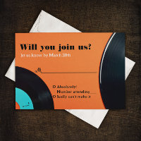 80s Retro Vinyl Record Mariage