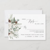 Cartons Réponse À feuillage persistant choix de repas de mariage d (Devant)