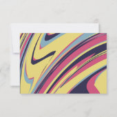 Cartons Réponse Abstrait Artiste Rétro Bleu Chic (Dos)