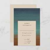 Cartons Réponse Abstrait Coastal Chic Mariage moderne (Devant / Derrière)