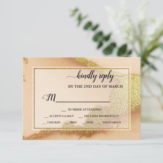 Cartons Réponse Abstrait de corail moderne 💡 Mariage d'huile d'en (Debout devant)