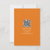 Cartons Réponse Abstrait rose et orange couleurs amusantes Mariage (Dos)