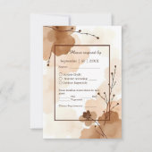 Cartons Réponse abstrait roux Boho Watercolor Cadre (Devant)