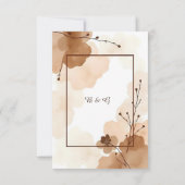 Cartons Réponse abstrait roux Boho Watercolor Cadre (Dos)