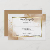 Cartons Réponse Abstrait Soft Brown Gold Marbled (Devant / Derrière)