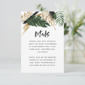 Cartons Réponse Abstrait tropical moderne peint détails mariage (Debout devant)