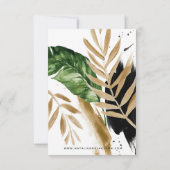 Cartons Réponse Abstrait tropical moderne peint détails mariage (Dos)