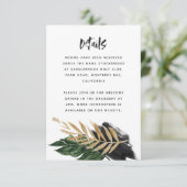 Cartons Réponse Abstrait tropical moderne peint détails mariage (Debout devant)