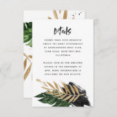 Cartons Réponse Abstrait tropical moderne peint détails mariage (Devant / Derrière)