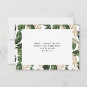 Cartons Réponse Abstraite femme d'honneur tropicale moderne (Dos)