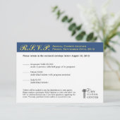 Cartons Réponse Activité de gala d'affaires jaune de la marine RSV (Debout devant)