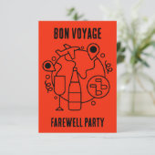 Cartons Réponse Adieu Bon Voyage (Debout devant)