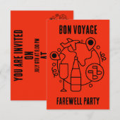 Cartons Réponse Adieu Bon Voyage (Devant / Derrière)