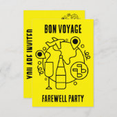 Cartons Réponse Adieu Bon Voyage (Devant / Derrière)