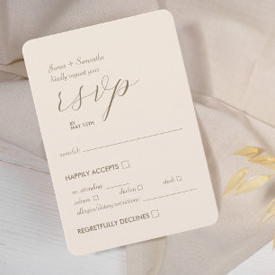 Cartons Réponse Affaire de Mariage moderne Colorblock Neutre