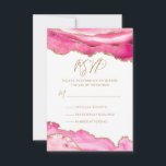 Cartons Réponse Agate de Parties scintillant en or rose bat mitzva<br><div class="desc">Cette carte de réponse RSVP Bat mitzvah moderne comporte des bordures en marbre rose et faux or parties scintillant agate avec typographie script moderne avec date à personnaliser. Le dos de la carte a des bordures d'agate assorties et une fausse étoile d'or de David. Conçu par Susan Coffey.</div>