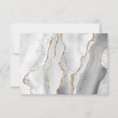 Cartons Réponse Agate Grey White Gold Options Mariage (Dos)