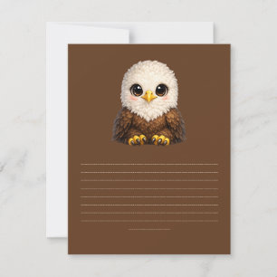 Cartons Réponse Aigle Mignon aux Grands Yeux Animal Heureux de la