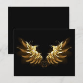 Cartons Réponse Ailes d'Ange d'or sur arrière - plan noir (Devant / Derrière)