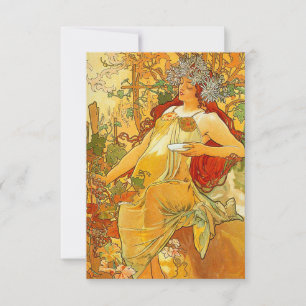 Cartons Réponse Alphonse Mucha Art Nouveau Automne