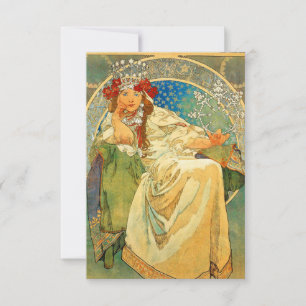Cartons Réponse Alphonse Mucha Art Nouveau Princesse Hyacinth
