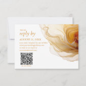 Cartons Réponse Amber Brandy Abstrait Enk Mariage QR Code ID1089 (Dos)