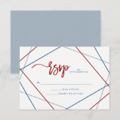 Cartons Réponse Américain moderne | Mariage géométrique patriotiqu (Devant / Derrière)