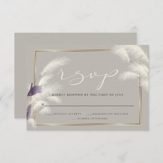 Cartons Réponse Amethyst Anthurium Pampas Grass (Devant / Derrière)