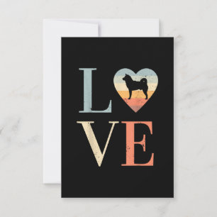 Cartons Réponse Amour Vintage Sibérie Husky cadeau Cadeau Valent