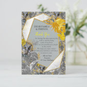 Cartons Réponse Amusant Expressif en feuille plante Jaune et Gris (Debout devant)