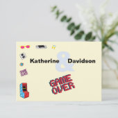 Cartons Réponse Amusant Retro Video Gamer 🎮 💍 Mariage (Debout devant)