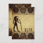 Cartons Réponse Ancien Dieu égyptien Thoth Mariage d'or (Devant / Derrière)