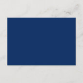 Cartons Réponse Ancre bleu marine Monogramme QR Code Mariage nauti (Dos)