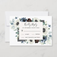 Anemone Dusty Blue Thistle Bourgogne Floral Mariag
