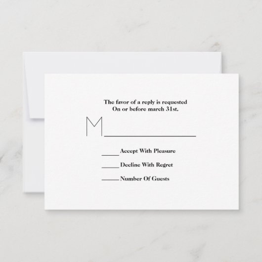 Cartons Réponse Anémone rose chaud Mariage moderne R.S.V.P. (Dos)