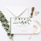 Cartons Réponse Anemones Sage & Dusty Green Eucalyptus Mariage