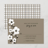 Cartons Réponse Anéone moderne | MARIAGE (Devant / Derrière)