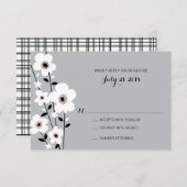 Cartons Réponse Anéone moderne | MARIAGE (Devant / Derrière)