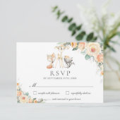 Cartons Réponse Animaux boisés mignons Jaune Flore verte (Debout devant)