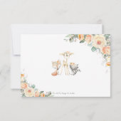 Cartons Réponse Animaux boisés mignons Jaune Flore verte (Dos)