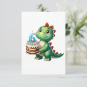 Cartons Réponse Anniversaire de Dino 6 ans (Debout devant)