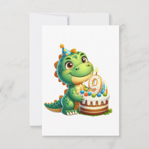 Cartons Réponse Anniversaire de Dino 9 ans