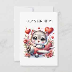 Cartons Réponse Anniversaire de Kitten Pilot