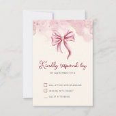 Cartons Réponse Anniversaire de la Quinceañera rose (Devant)