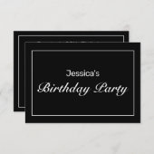 Cartons Réponse Anniversaire minimaliste blanc moderne (Devant / Derrière)