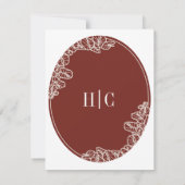 Cartons Réponse Anthurium Wedding Details & Reply Enclosure Card (Dos)