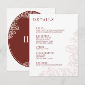 Cartons Réponse Anthurium Wedding Details & Reply Enclosure Card (Devant / Derrière)