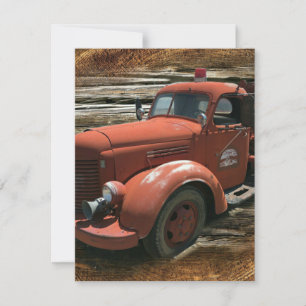 Cartons Réponse Antique Fire Truck Vintage Fire